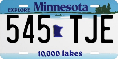 MN license plate 545TJE