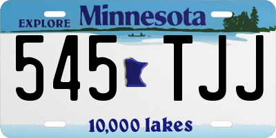 MN license plate 545TJJ