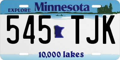MN license plate 545TJK