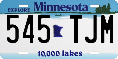 MN license plate 545TJM