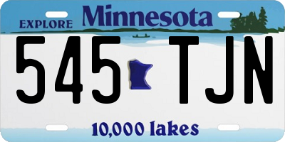 MN license plate 545TJN