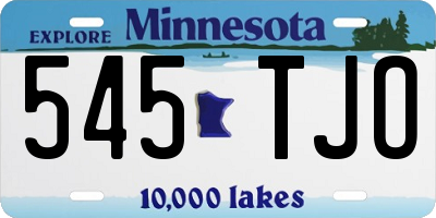 MN license plate 545TJO