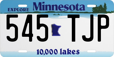 MN license plate 545TJP