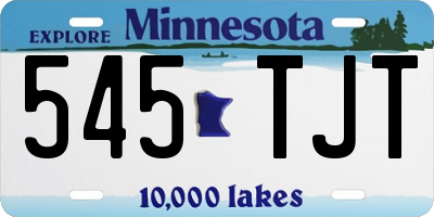 MN license plate 545TJT