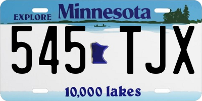 MN license plate 545TJX