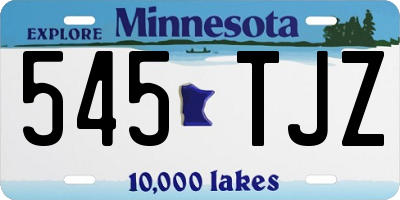 MN license plate 545TJZ