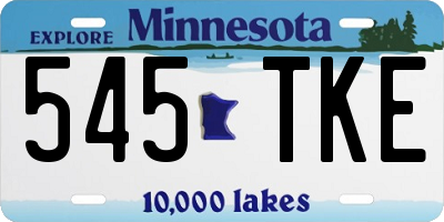 MN license plate 545TKE