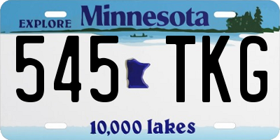 MN license plate 545TKG