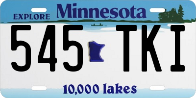 MN license plate 545TKI