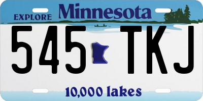 MN license plate 545TKJ
