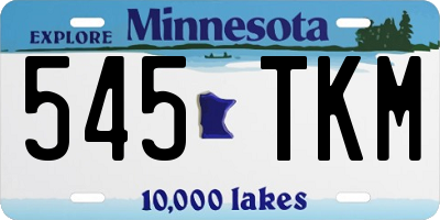 MN license plate 545TKM