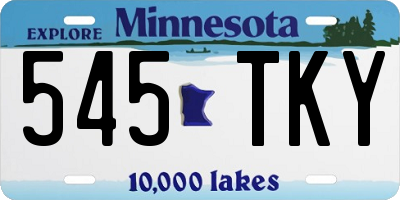 MN license plate 545TKY