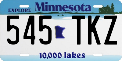 MN license plate 545TKZ