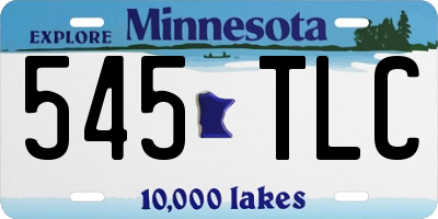 MN license plate 545TLC