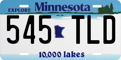 MN license plate 545TLD
