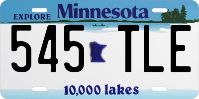MN license plate 545TLE
