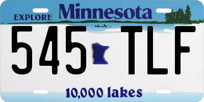 MN license plate 545TLF