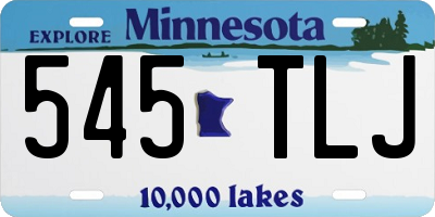 MN license plate 545TLJ