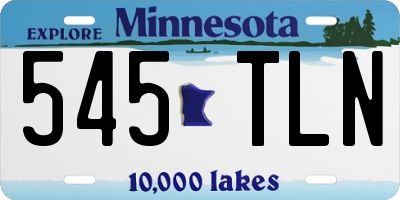 MN license plate 545TLN