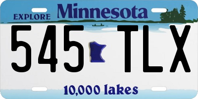 MN license plate 545TLX