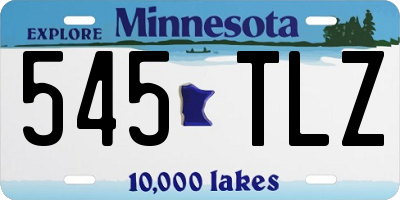 MN license plate 545TLZ
