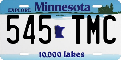 MN license plate 545TMC
