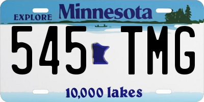 MN license plate 545TMG
