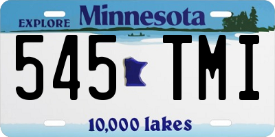 MN license plate 545TMI