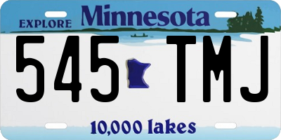MN license plate 545TMJ