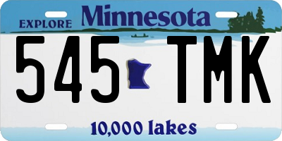 MN license plate 545TMK