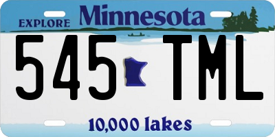 MN license plate 545TML