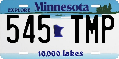 MN license plate 545TMP