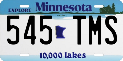 MN license plate 545TMS