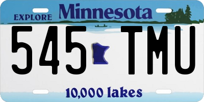 MN license plate 545TMU