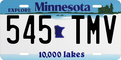 MN license plate 545TMV