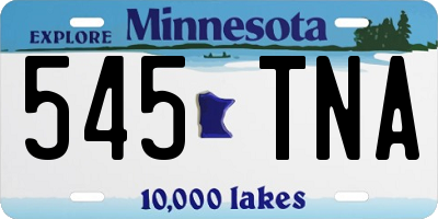 MN license plate 545TNA
