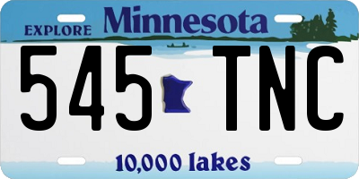 MN license plate 545TNC