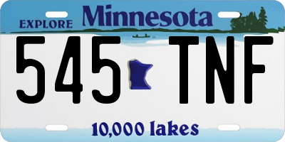 MN license plate 545TNF
