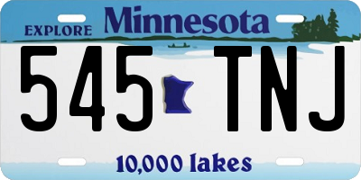 MN license plate 545TNJ