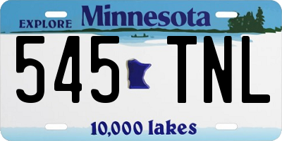 MN license plate 545TNL