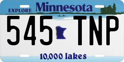 MN license plate 545TNP