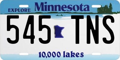 MN license plate 545TNS