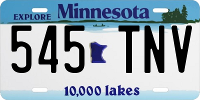MN license plate 545TNV