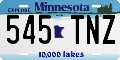 MN license plate 545TNZ