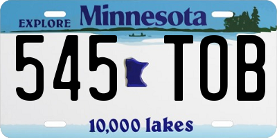 MN license plate 545TOB