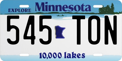 MN license plate 545TON