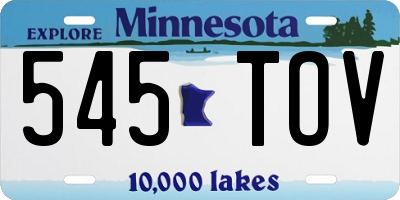 MN license plate 545TOV
