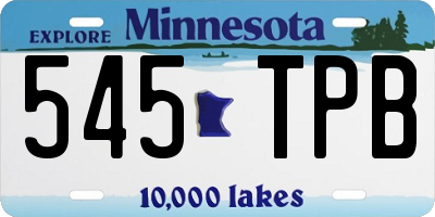 MN license plate 545TPB