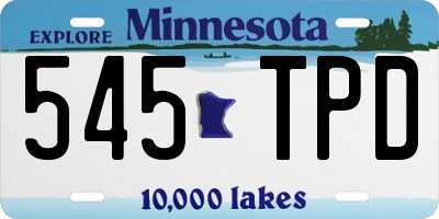 MN license plate 545TPD