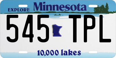 MN license plate 545TPL